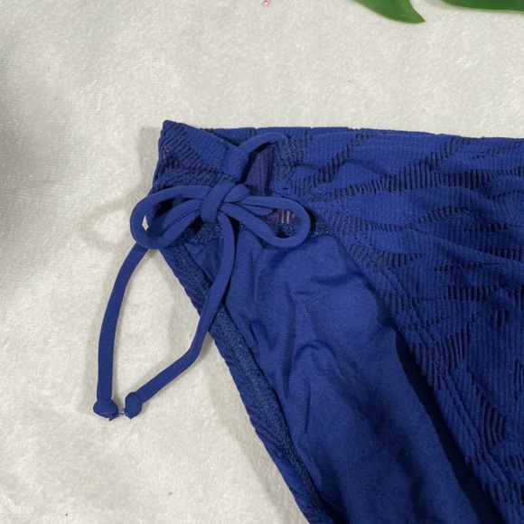 NEW Robin Piccone Hana Side‎ Tie String Bikini Bottom Sapphire [SZ Large ] - Picture 2 of 9